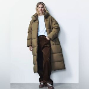 ZARA JACKET WATER AND WIND PROTECTION LONG ANORAK COAT